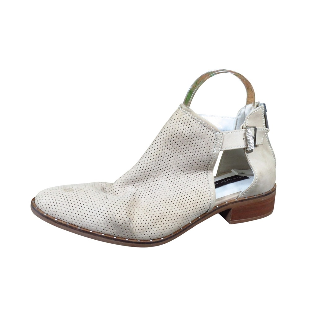 Steven by Steve Madden Cirsi Womens Ankle Bootie 10 Tan Perforated Leather
